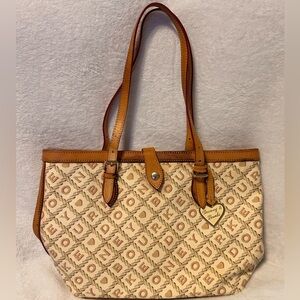 Vintage Dooney & Bourke Signature Monogram Large Tote